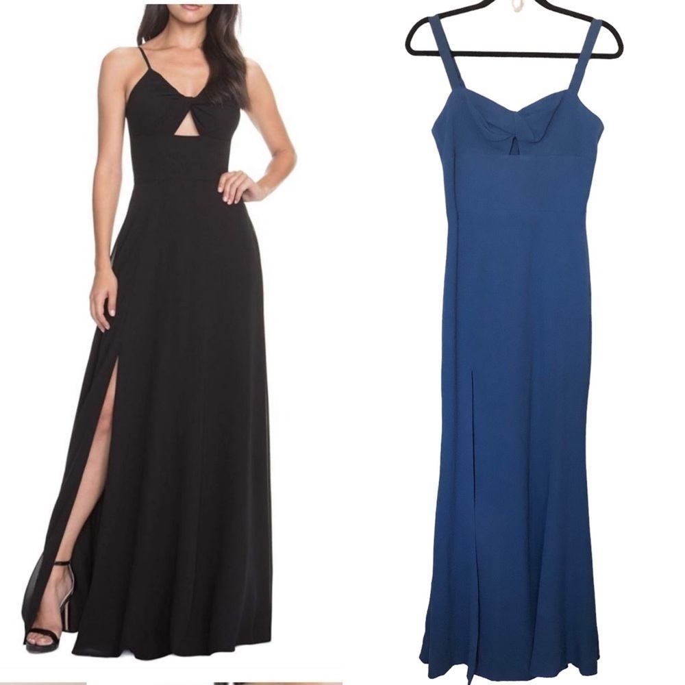 Dress the Population Cambria Tie Bodice Evening Dress